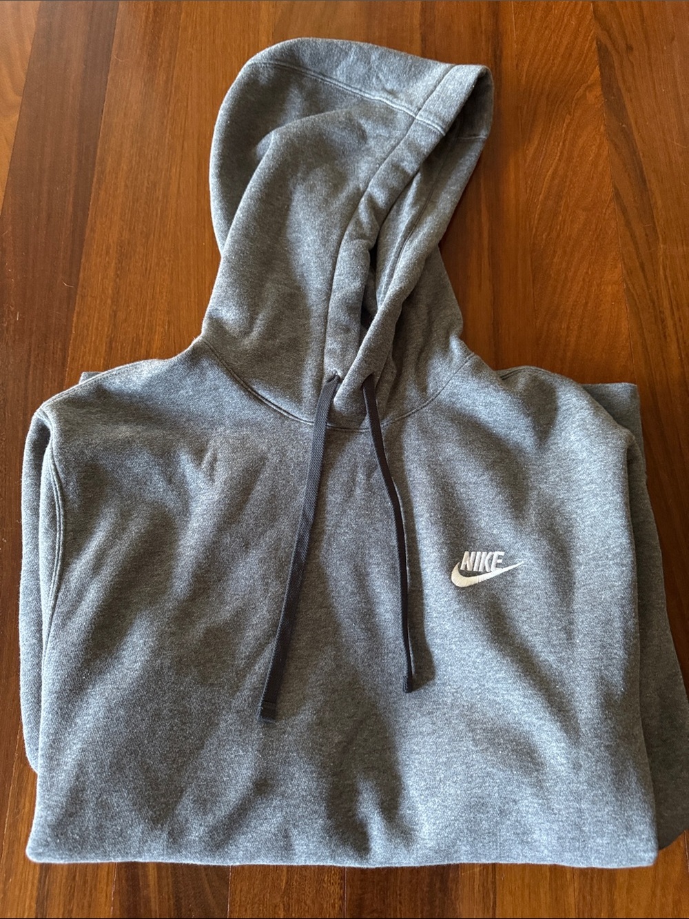 Nike Sportswear Club Fleece Charcoal Heather Pullover Hoodie - Size: Men’s Small